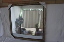 Interiors Wooden Framed Mirror  26x26"