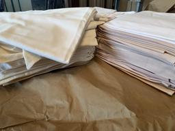 45" SQUARE WHITE & BLUSH LINEN TABLE CLOTHS