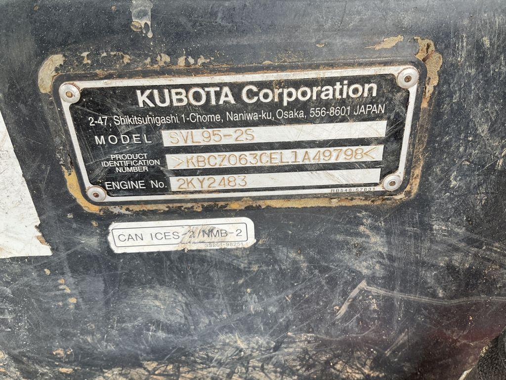 2019 KUBOTA SVL95-2S SKID STEER LOADER
