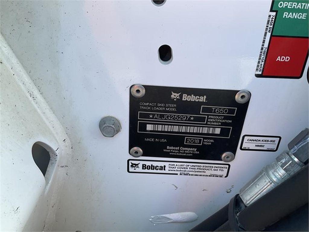 2018 BOBCAT T650 SKID STEER LOADER