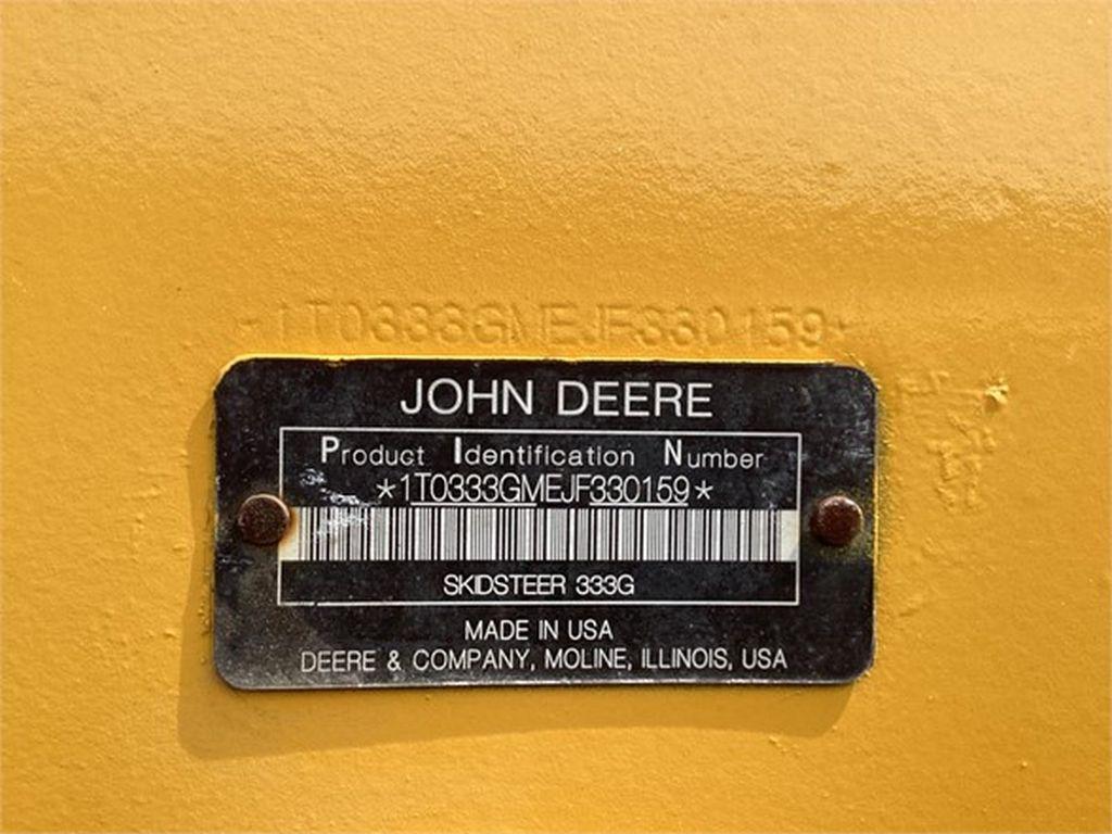 2019 DEERE 333G SKID STEER LOADER