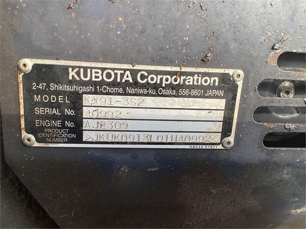 2014 KUBOTA KX91-3 MINI EXCAVATOR