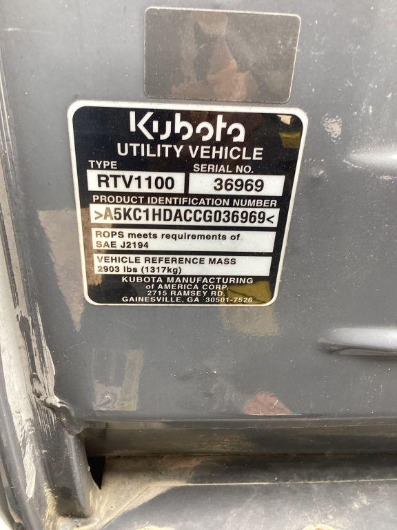 2013 KUBOTA RTV1100 UTILITY VEHICLE