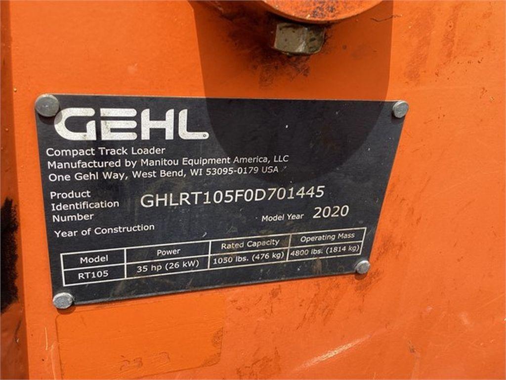 2020 GEHL RT105 SKID STEER LOADER