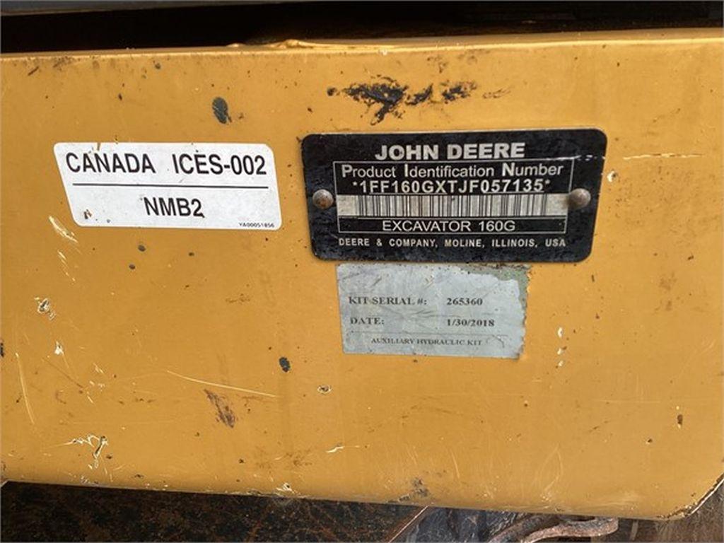 2018 DEERE 160G LC EXCAVATOR