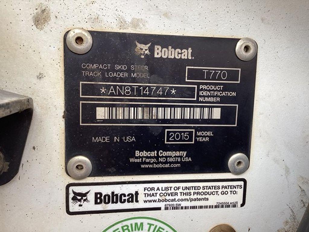 2015 BOBCAT T770 SKID STEER LOADER