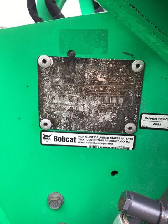 2018 BOBCAT S570 SKID STEER LOADER