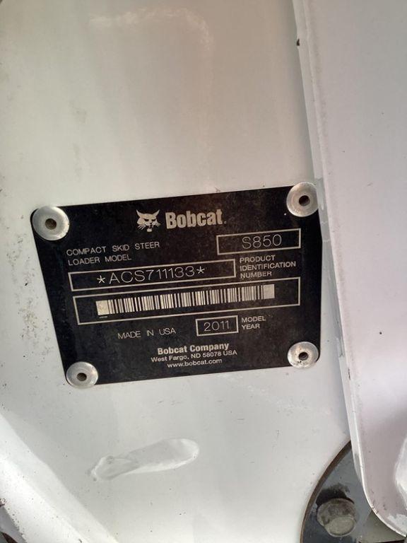 2011 BOBCAT S850 SKID STEER
