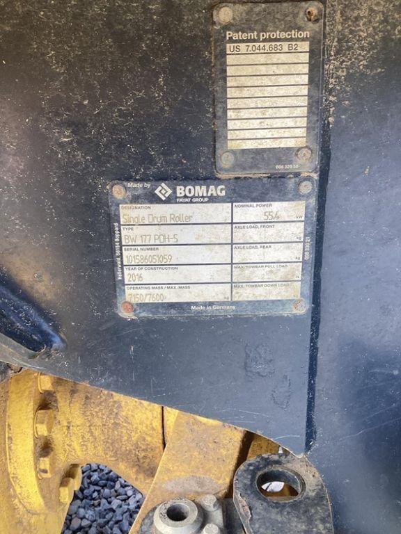 2018 BOMAG BW1172PD ROLLER