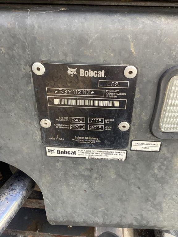 2018 BOBCAT E32 EXCAVATOR