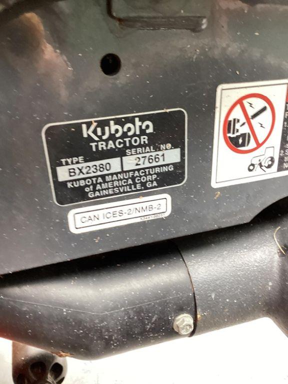 2019 KUBOTA BX2380 LOADER BACKHOE
