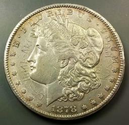 1878-CC Morgan Silver Dollar -w/ 1949 Inscribed Countermark
