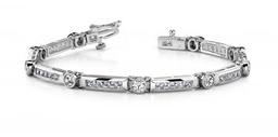 14K WHITE GOLD 3 CTW G-H I1/I2 CLASSIC CHANNEL FRAME BRACELET