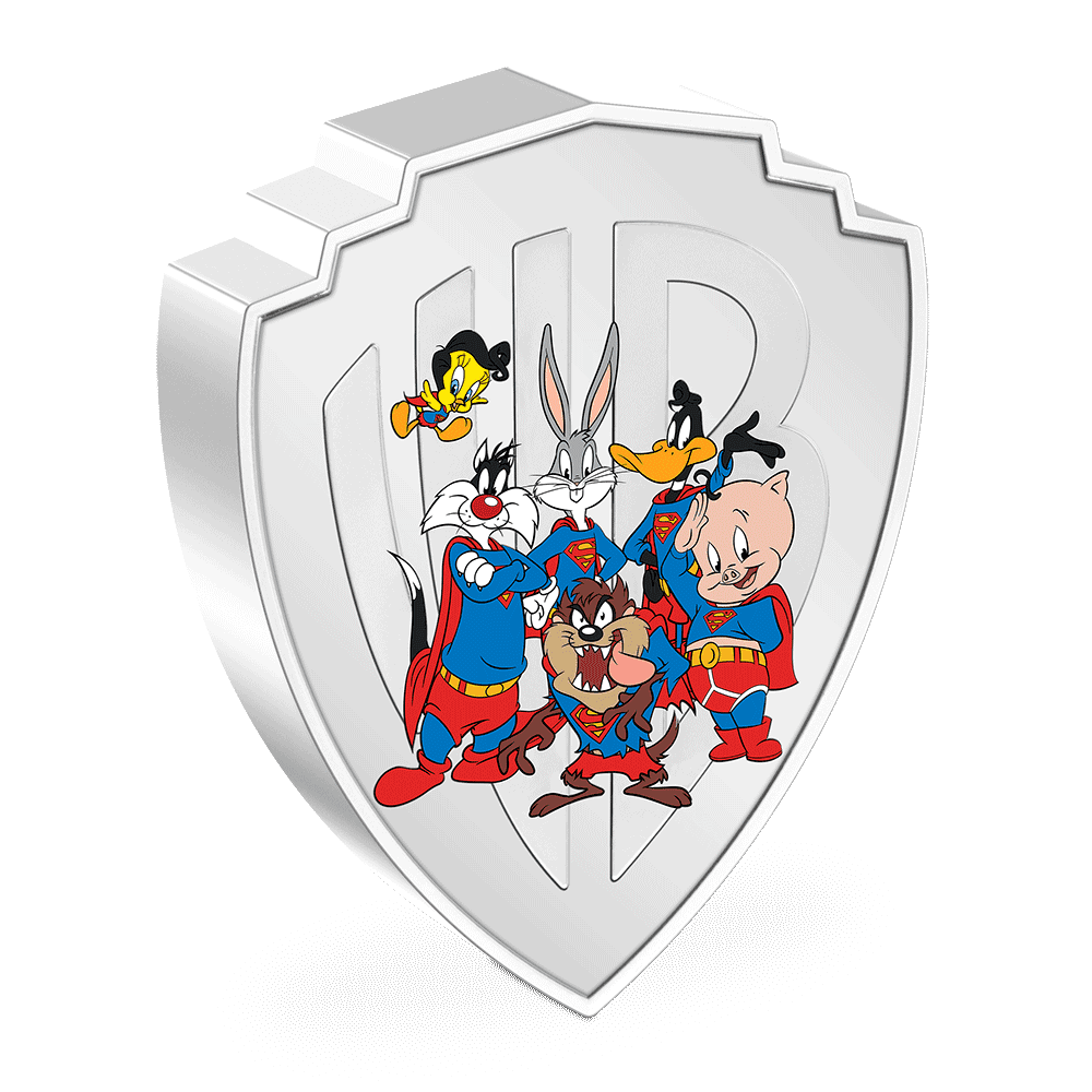 WB100 Looney Tunes Mashups - Superman 2oz Silver Coin