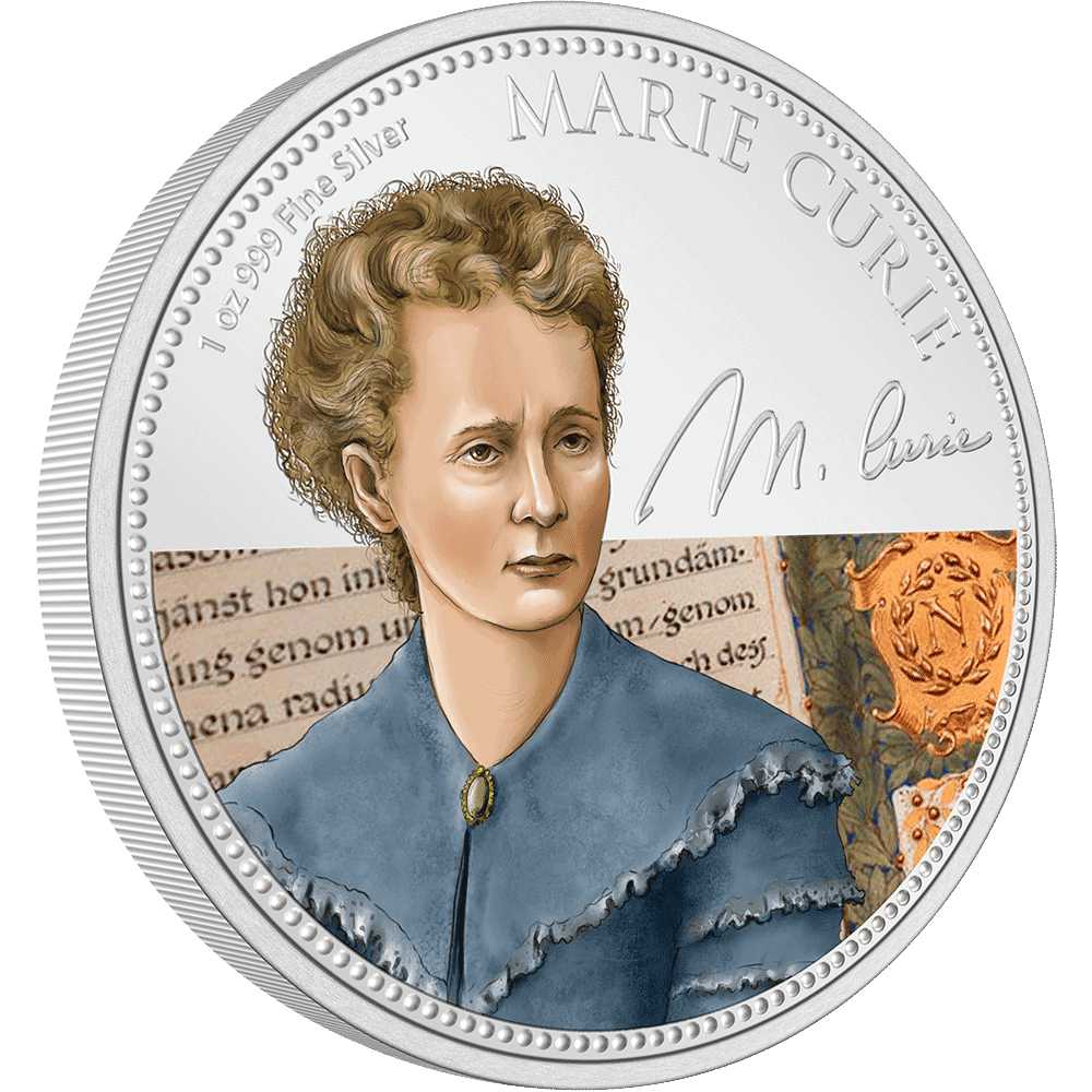 Women in History - Marie Curie 1oz Silver Coin