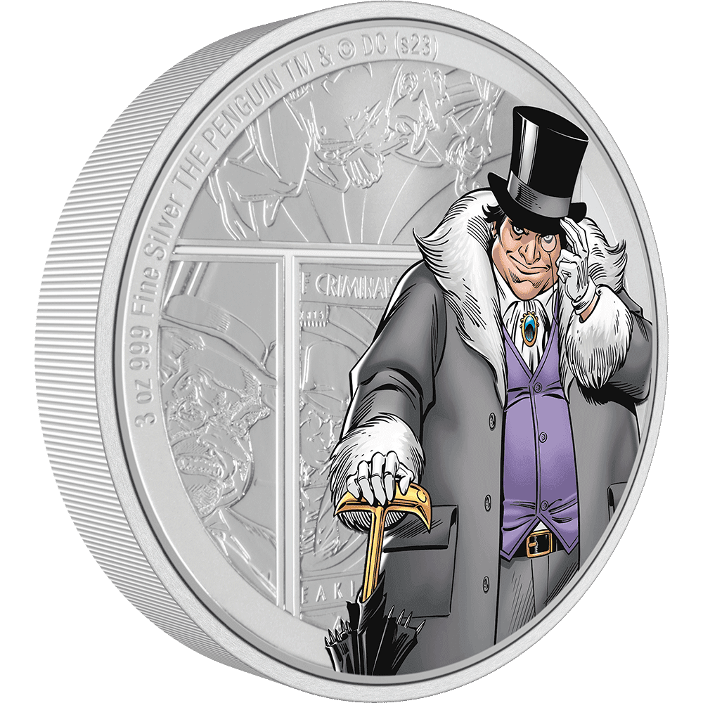 DC Villains - THE PENGUIN(TM) 3oz Silver Coin