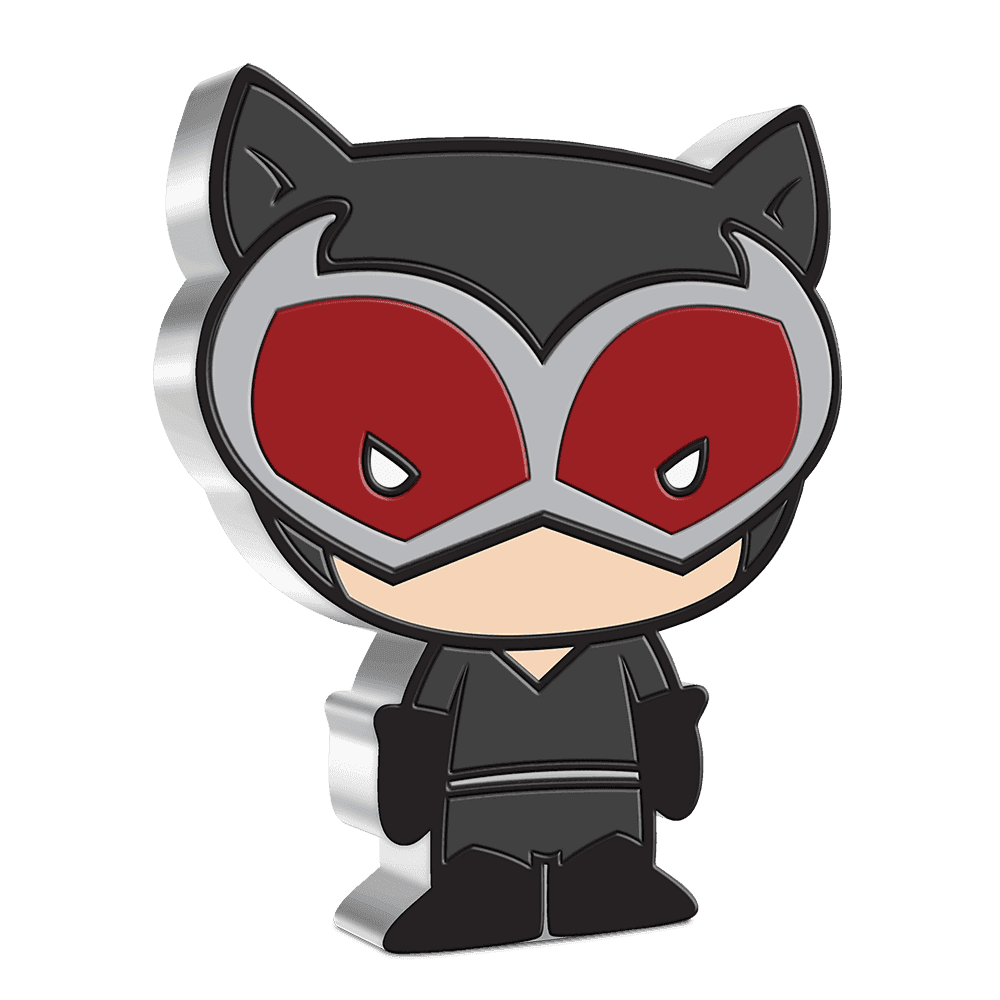 DC Comics - CATWOMAN(TM) 1oz Silver Chibi(R) Coin