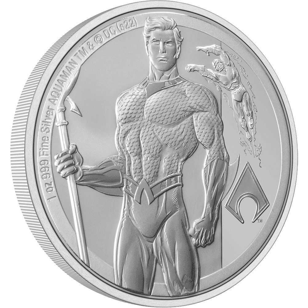 AQUAMAN(TM) Emblem 1oz Silver Coin