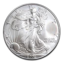 2002 1 oz Silver American Eagle BU