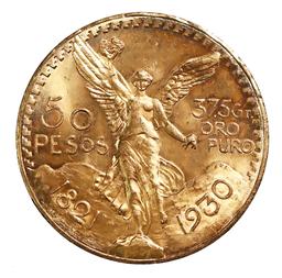 Mexico 50 Pesos Gold 1930 UNC