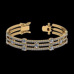 6.52 CtwVS/SI1 Diamond 14K Yellow Gold Bracelet (ALL DIAMOND ARE LAB GROWN )