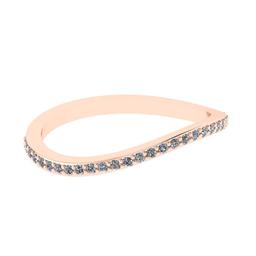 0.40 Ctw SI2/I1 Diamond 14K Rose Gold Entity Band Ring (ALL DIAMOND ARE LAB GROWN)