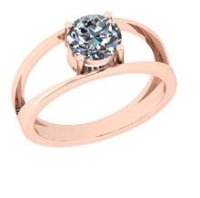 CERTIFIED 0.9 CTW D/SI1 ROUND (LAB GROWN Certified DIAMOND SOLITAIRE RING ) IN 14K YELLOW GOLD