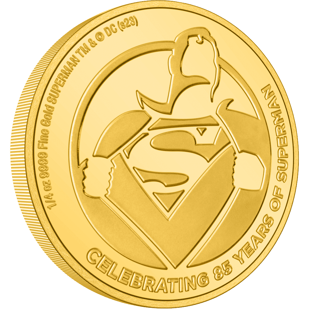 SUPERMAN(TM) 85th Anniversary 1/4oz Gold Coin