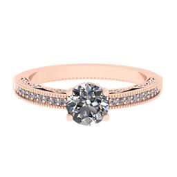 1.30 Ctw VS/SI1 Diamond Style 14K Rose Gold Engagement Filigree Ring ALL DIAMOND ARE LAB GROWN