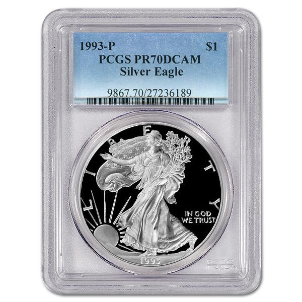 Certified Proof Silver Eagle 1993-P PR70DCAM PCGS