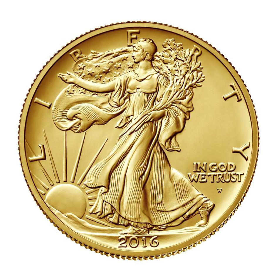 2016-W 1/2 oz. Gold Walking Liberty Centennial Gold Coin Original Mint Packaging