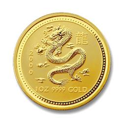 2000 Australia 1 oz Gold Lunar Dragon