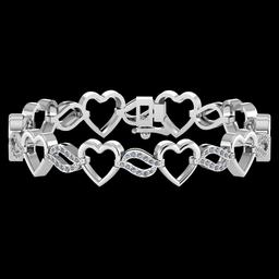 0.55 CtwVS/SI1 Diamond 14K White Gold Bracelet (ALL DIAMOND ARE LAB GROWN )