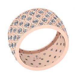 3.17 Ctw Si2/i1 Diamond 14K Rose Gold Men's Engagement Band Ring