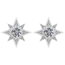 CERTIFIED 2 CTW ROUND D/VS2 DIAMOND (LAB GROWN Certified DIAMOND SOLITAIRE EARRINGS ) IN 14K YELLOW