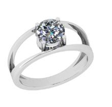 CERTIFIED 1.06 CTW H/SI2 ROUND (LAB GROWN Certified DIAMOND SOLITAIRE RING ) IN 14K YELLOW GOLD