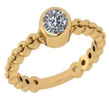 CERTIFIED 2.02 CTW E/VS1 ROUND (LAB GROWN Certified DIAMOND SOLITAIRE RING ) IN 14K YELLOW GOLD