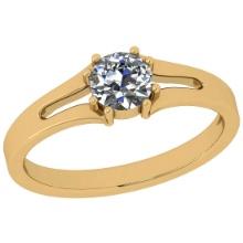 CERTIFIED 2.02 CTW E/VS2 ROUND (LAB GROWN Certified DIAMOND SOLITAIRE RING ) IN 14K YELLOW GOLD