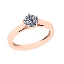 CERTIFIED 1 CTW E/VS1 ROUND (LAB GROWN Certified DIAMOND SOLITAIRE RING ) IN 14K YELLOW GOLD