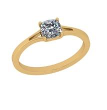 CERTIFIED 0.91 CTW D/VS1 ROUND (LAB GROWN Certified DIAMOND SOLITAIRE RING ) IN 14K YELLOW GOLD
