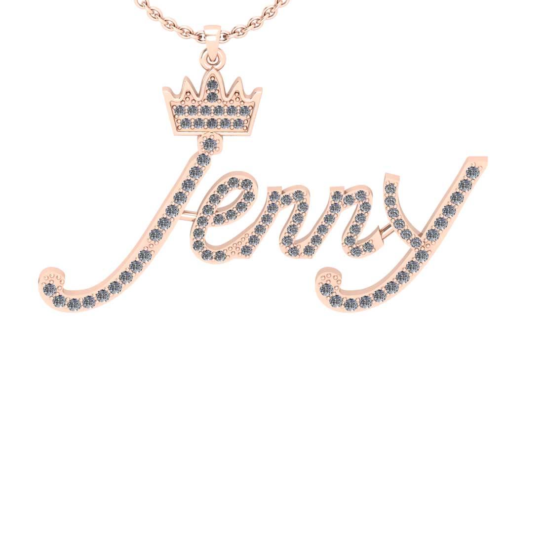 0.55 Ctw VS/SI1 Diamond Prong Set 14K Rose Gold Necklace (ALL DIAMOND ARE LAB GROWN )