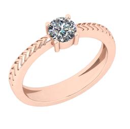 CERTIFIED 0.91 CTW F/SI1 ROUND (LAB GROWN Certified DIAMOND SOLITAIRE RING ) IN 14K YELLOW GOLD