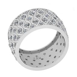 3.17 Ctw Si2/i1 Diamond 14K White Gold Men's Engagement Band Ring