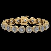 6.17 CtwVS/SI1 Diamond Ladies Fashion 14K Yellow Gold Bracelet (ALL DIAMOND ARE LAB GROWN )
