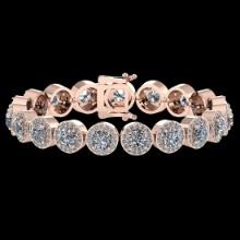 6.17 CtwVS/SI1 Diamond Ladies Fashion 14K Rose Gold Bracelet (ALL DIAMOND ARE LAB GROWN )