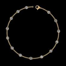 1.20 Ctw VS/SI1 Diamond 14K Yellow Gold Yard Necklace (ALL DIAMOND ARE LAB GROWN)