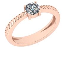 CERTIFIED 1.01 CTW J/VS1 ROUND (LAB GROWN Certified DIAMOND SOLITAIRE RING ) IN 14K YELLOW GOLD