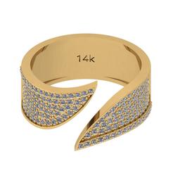 1.03 Ctw Si2/i1 Diamond 14K Yellow Gold Men's Band Ring