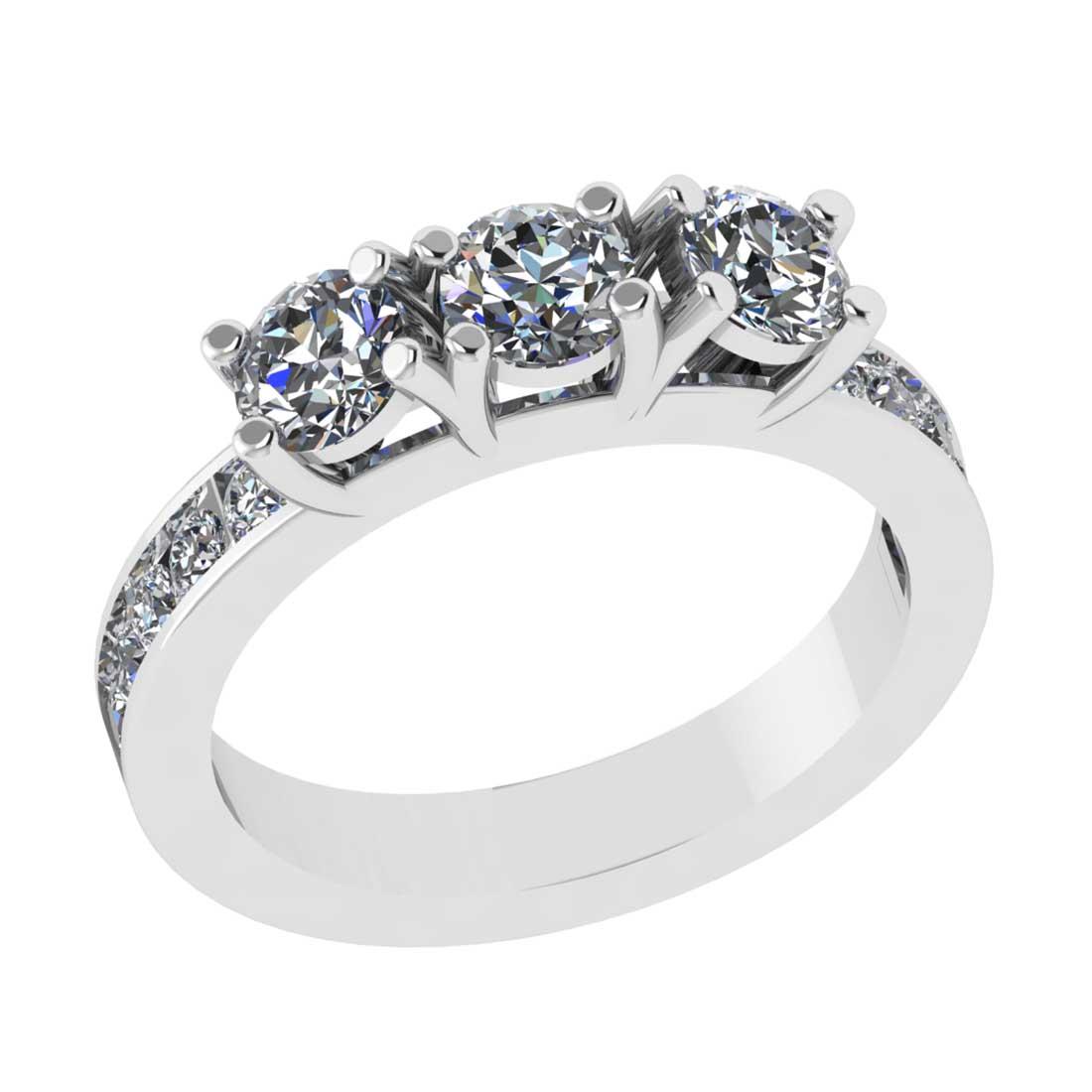 1.25 Ctw VS/SI1 Diamond14K White Gold Engagement Ring (ALL DIAMOND ARE LAB GROWN)