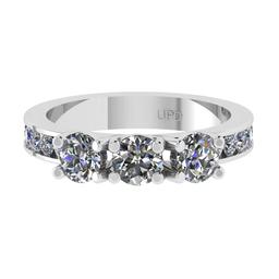 1.25 Ctw VS/SI1 Diamond14K White Gold Engagement Ring (ALL DIAMOND ARE LAB GROWN)